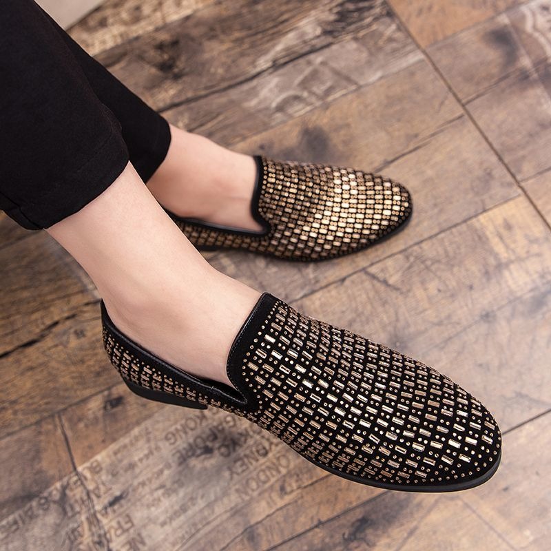 Men'S Shoes Drivers - rhinestone party dress shoes for man
