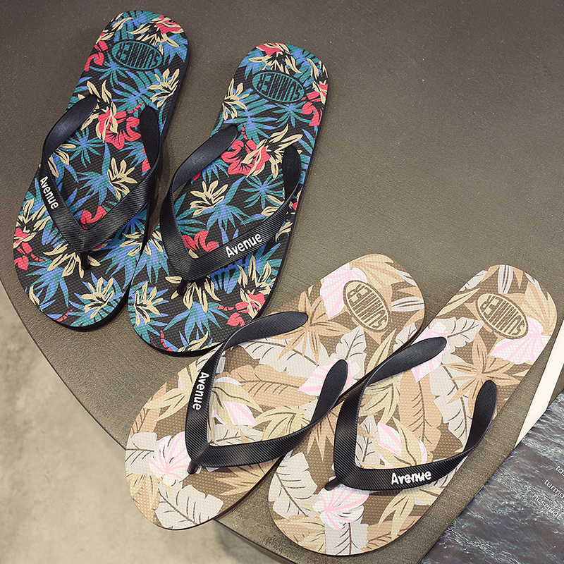Men'S Shoes Daily Use - Hawaii Print Slippers Men Flip Flops