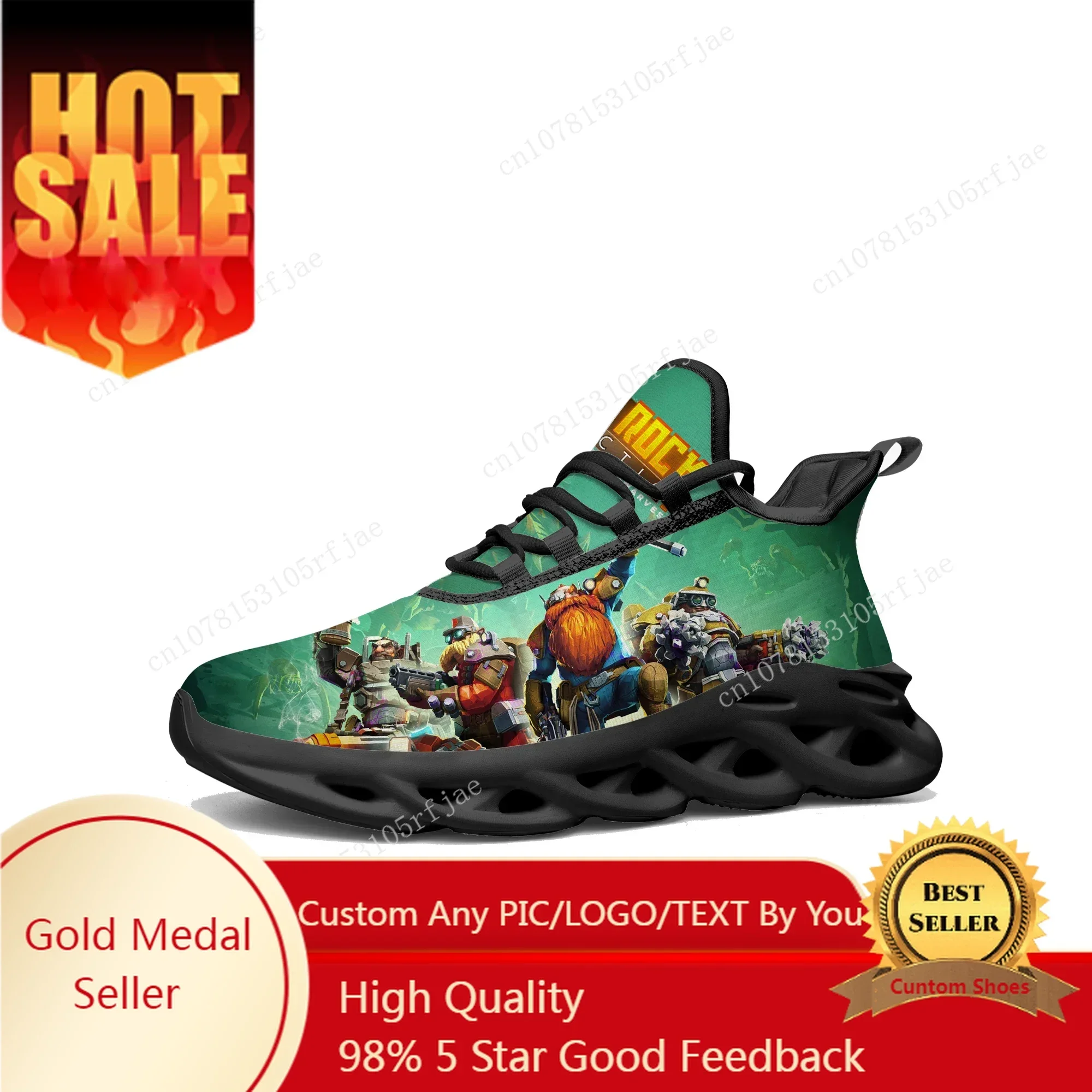 Men Shoes Running - Deep Rock Galactic Flats Sneakers Cartoon