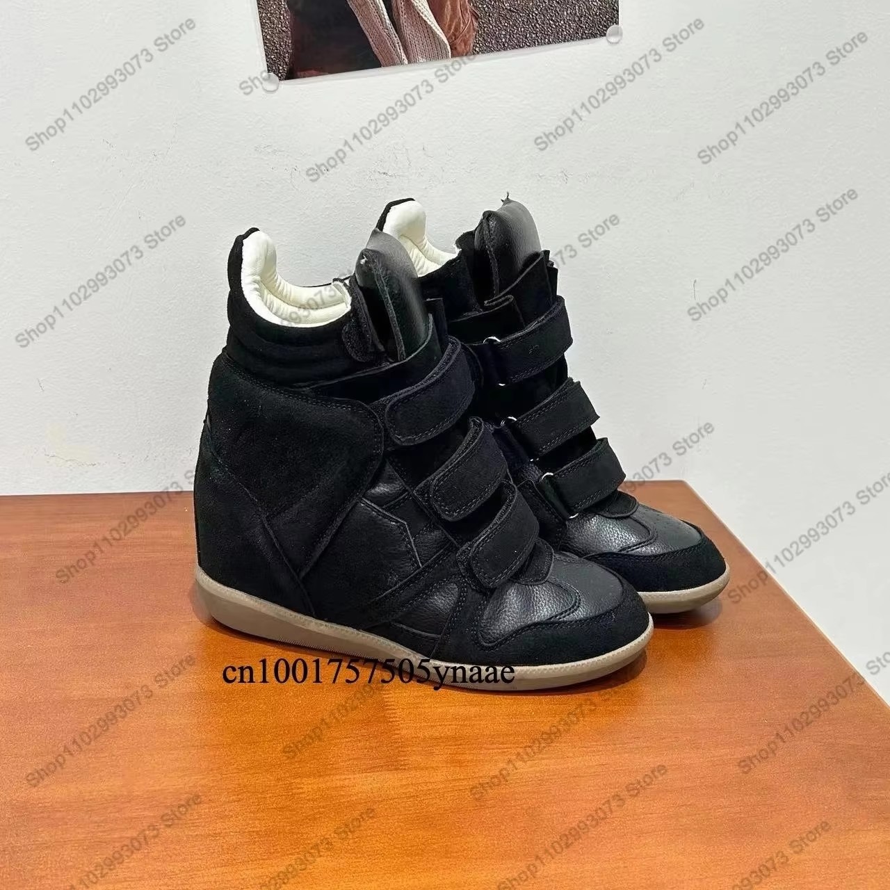 Casual Sneaker Low - Women Hidden Wedge Heel High‑Top Sneakers