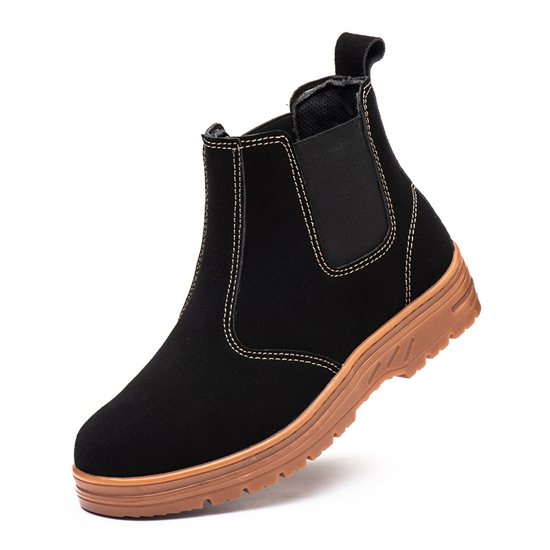 men fashion steel toe cap work - Chelsea Boots Suede 评论和价格