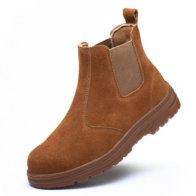 men fashion steel toe cap work - Chelsea Boots Suede 评论和价格