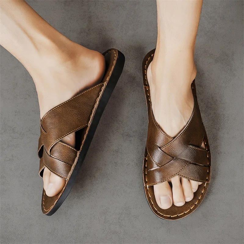 Genuine Leather Men Casual San - Men'S Shoes Business Casual 评论和价格
