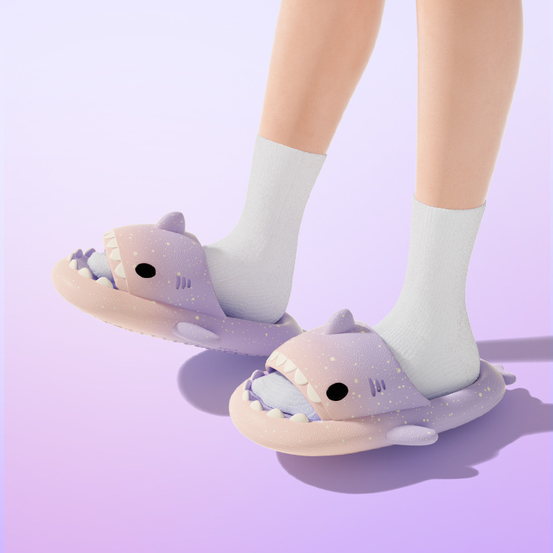 Cute Cartoon Shark Slippers Fo - Men Shoes Style 评论和价格
