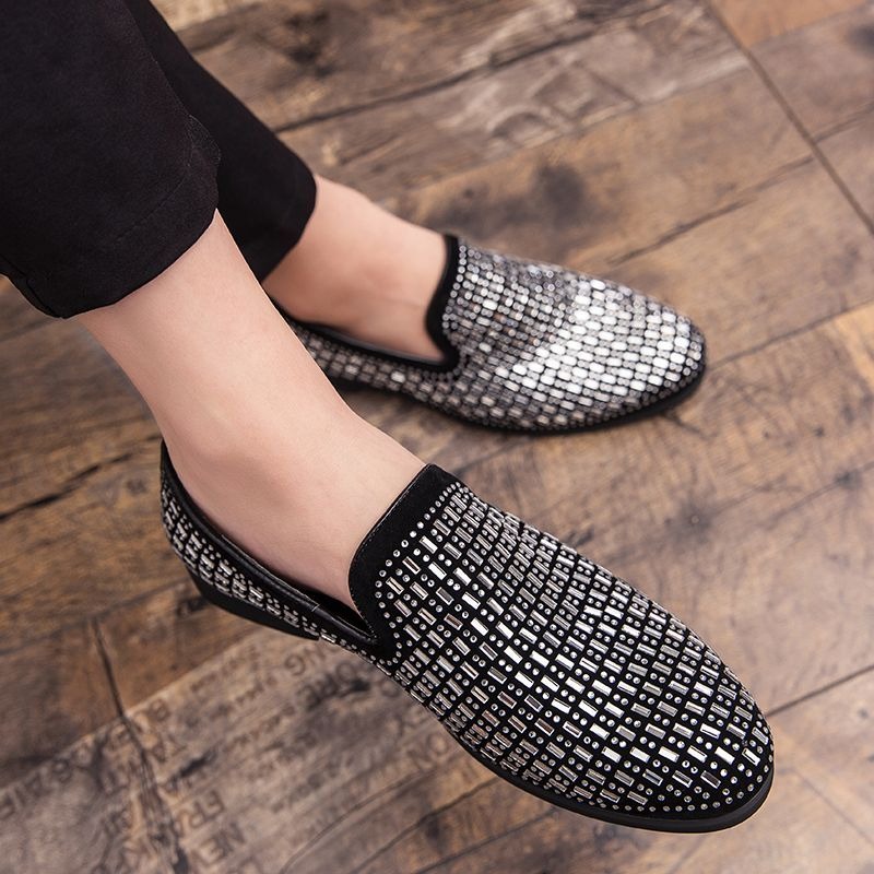 rhinestone party dress shoes f - Men'S Shoes Drivers 评论和价格