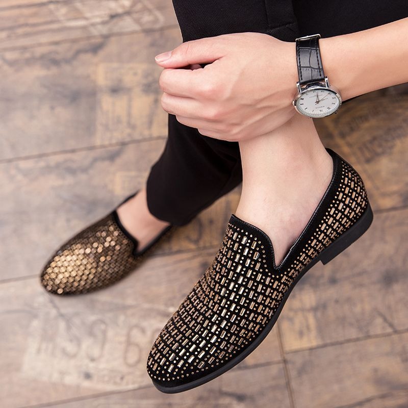 rhinestone party dress shoes f - Men'S Shoes Drivers 评论和价格