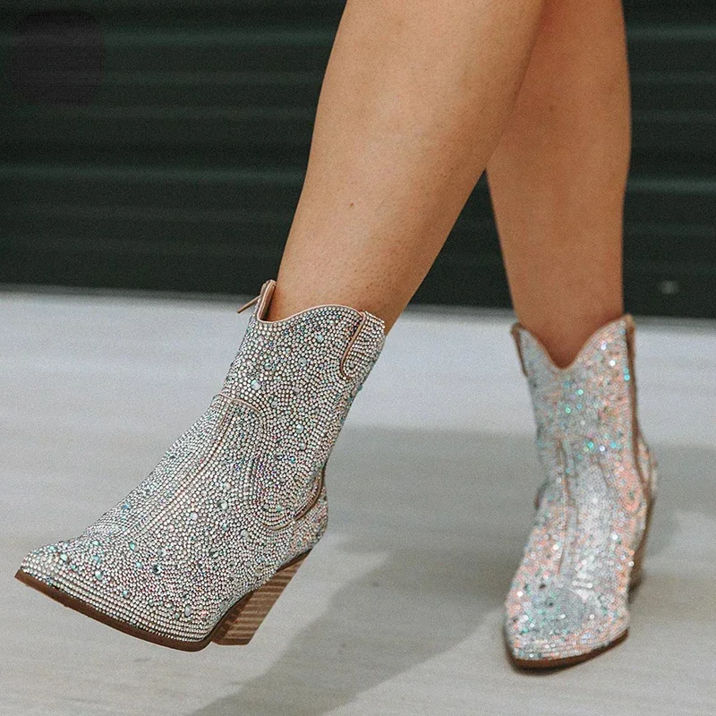 Western Cowboy Boots Fashion W - Chelsea Boots Suede 评论和价格