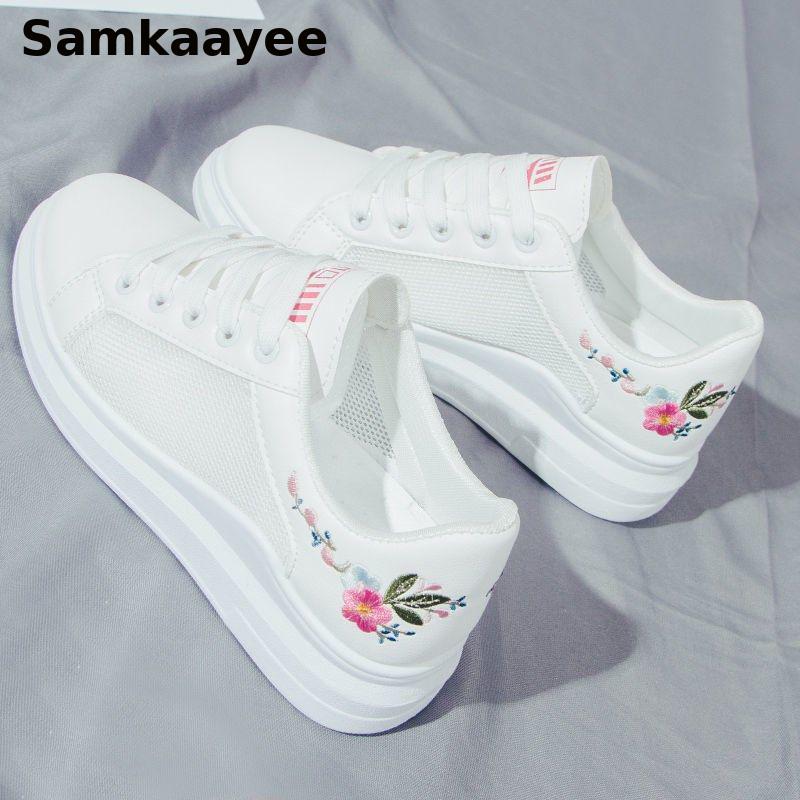 35-40 Women White Shoes Female - Casual Sneaker Low 评论和价格