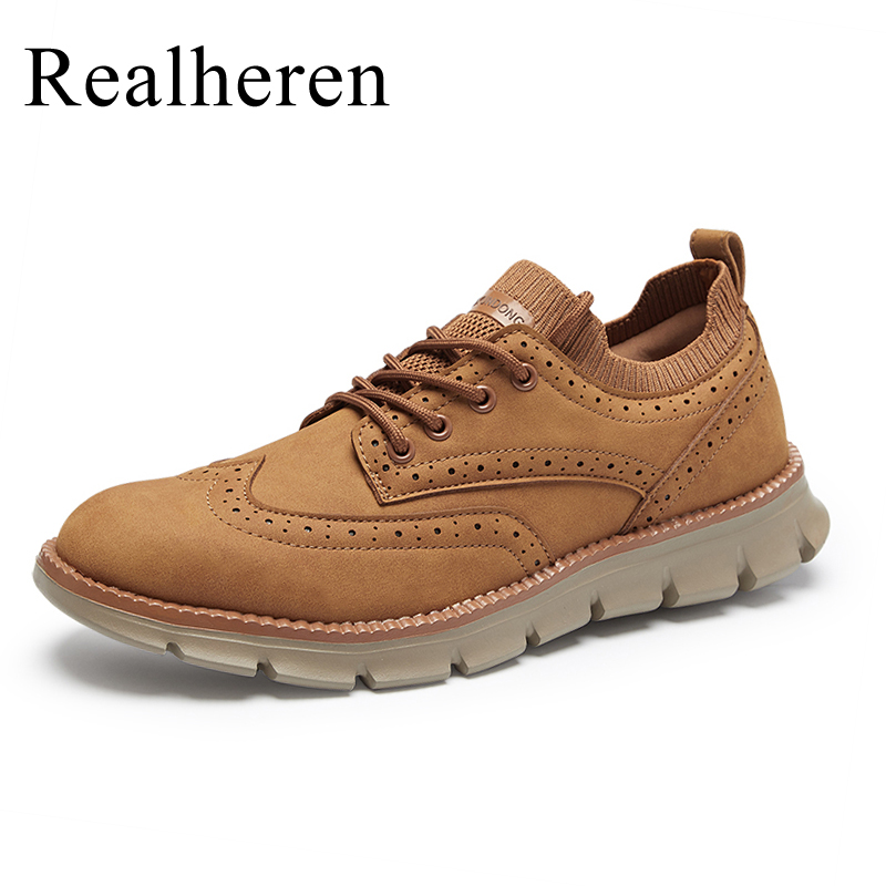 Spring Autumn Mens Brogues Lea - Men'S Shoes Clearance Sale 评论和价格