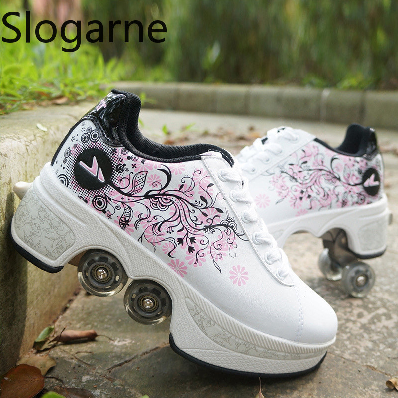 Women 4 Wheels Deformation Rol - Men Shoes Running 评论和价格