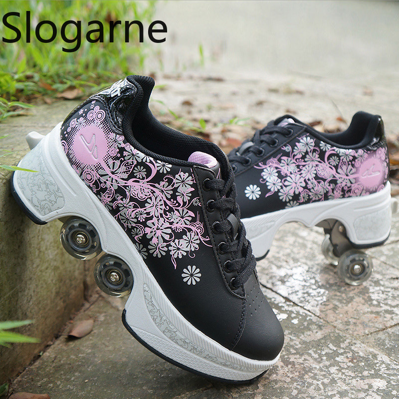 Women 4 Wheels Deformation Rol - Men Shoes Running 评论和价格