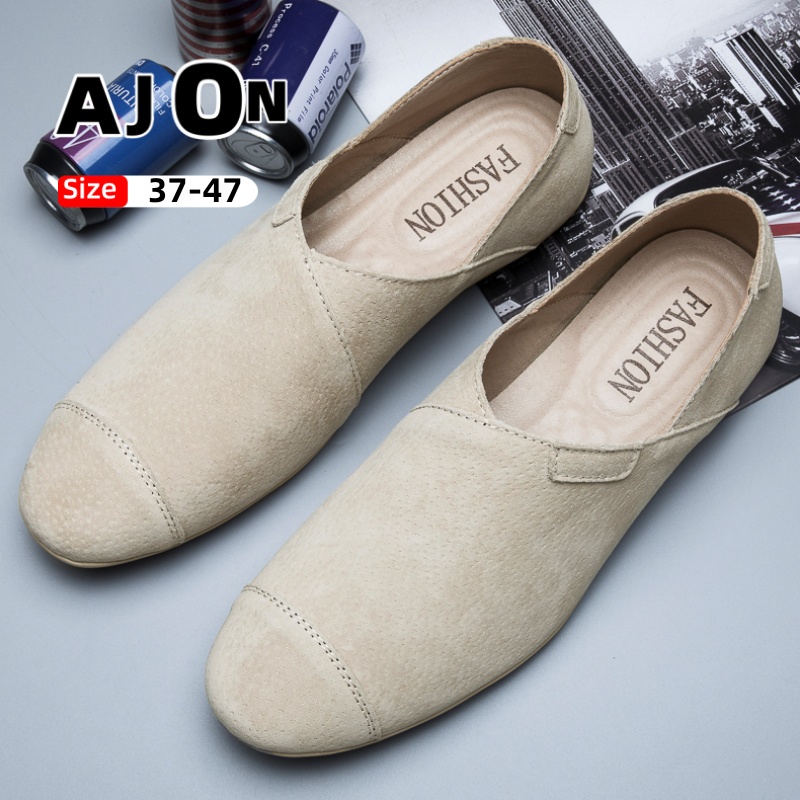 Men's shoes low-cut leather sh - Men'S Shoes Drivers 评论和价格