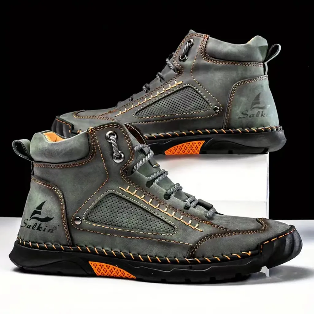 Men's Hand-stitched Boots Plus - Men'S Shoes Daily Use 评论和价格