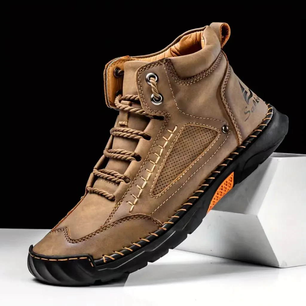 Men's Hand-stitched Boots Plus - Men'S Shoes Daily Use 评论和价格
