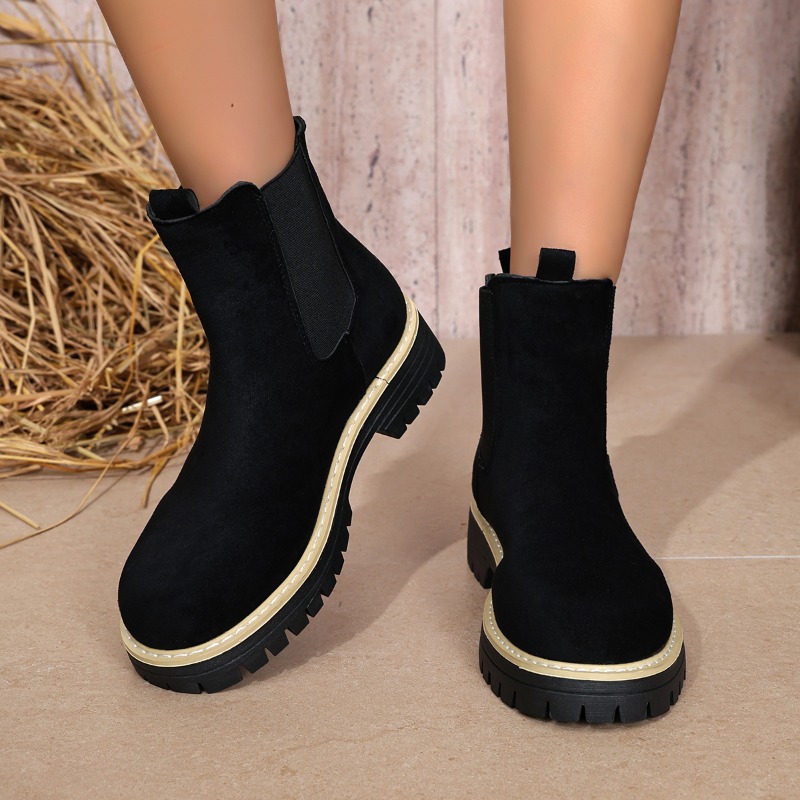Hot Sale Women Lug Sole Chelse - Chelsea Boots Suede 评论和价格