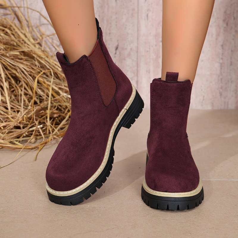Hot Sale Women Lug Sole Chelse - Chelsea Boots Suede 评论和价格