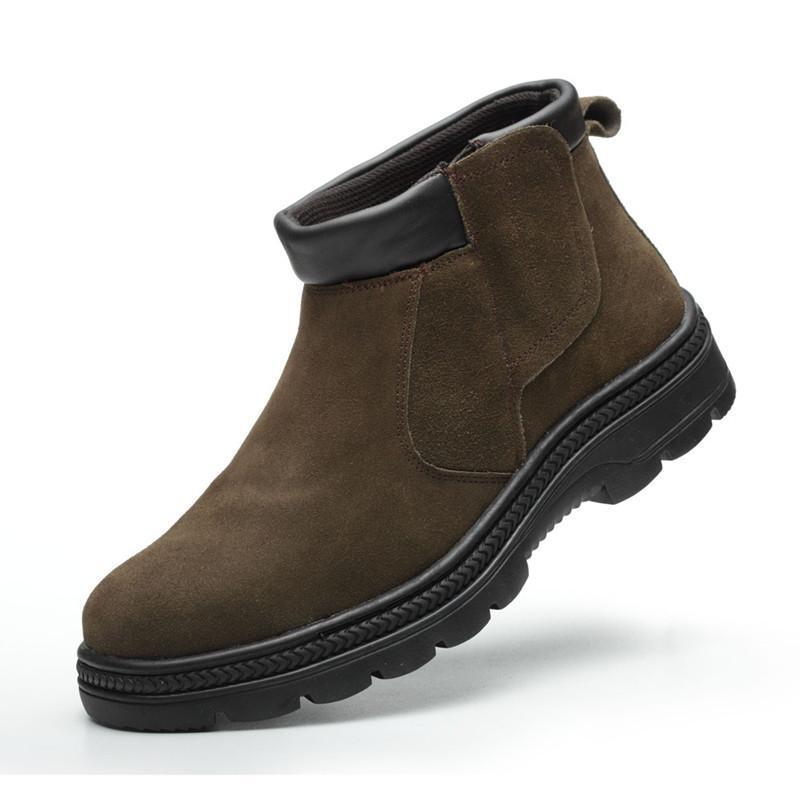 men casual safety boots cow su - Chelsea Boots Suede 评论和价格