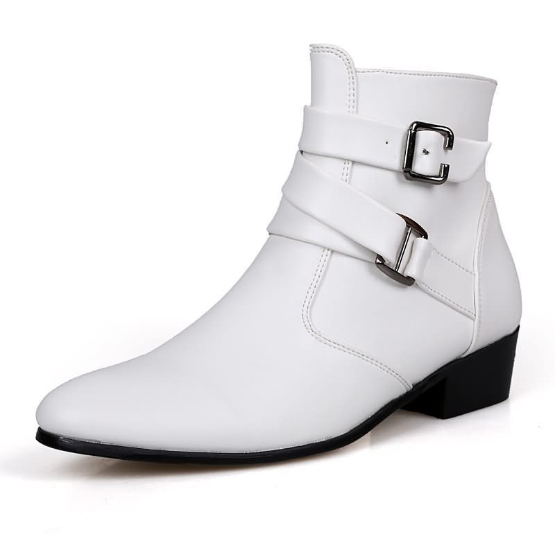 Luxury Men Boots Leather Chels - Men Shoes White Colour 评论和价格