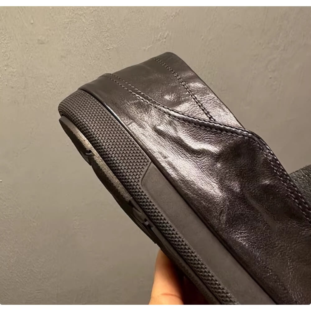 Handcrafted Black Leather Driv - Men'S Shoes Drivers 评论和价格