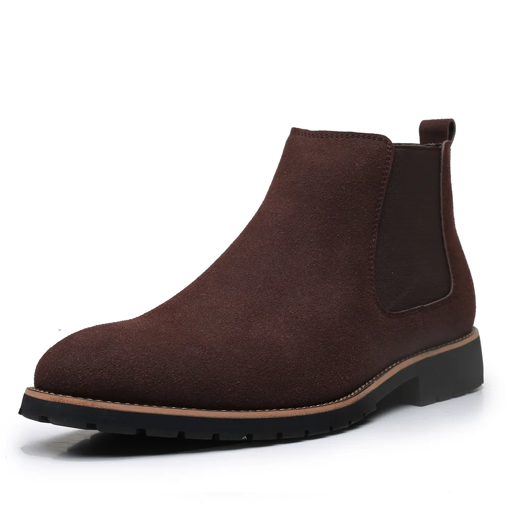 Men Ankle Boots British Style  - Chelsea Boots Suede 评论和价格