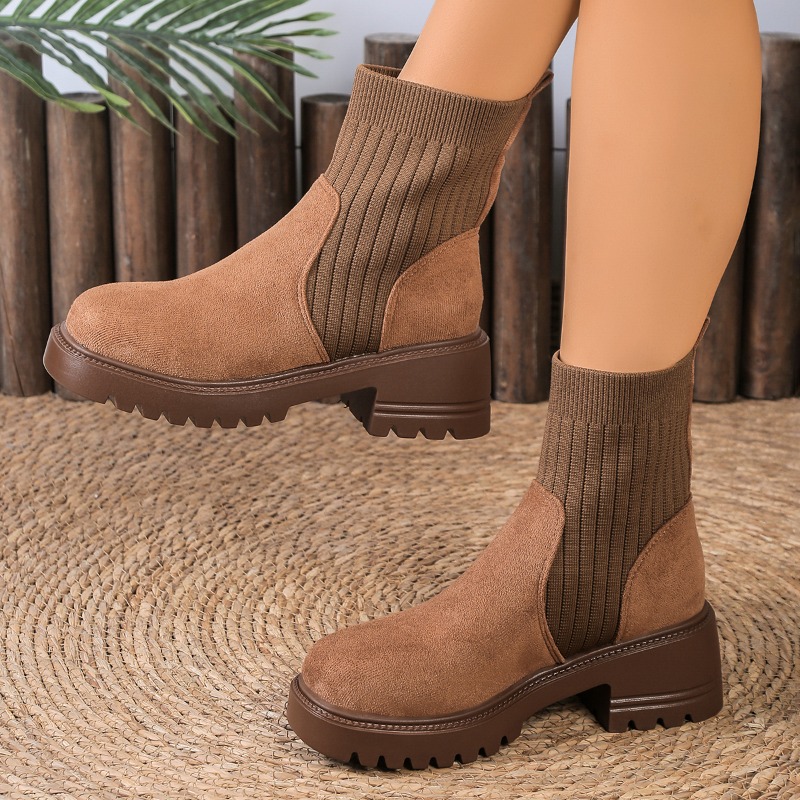 2025 Autumn Winter Fashion Wom - Chelsea Boots Suede 评论和价格