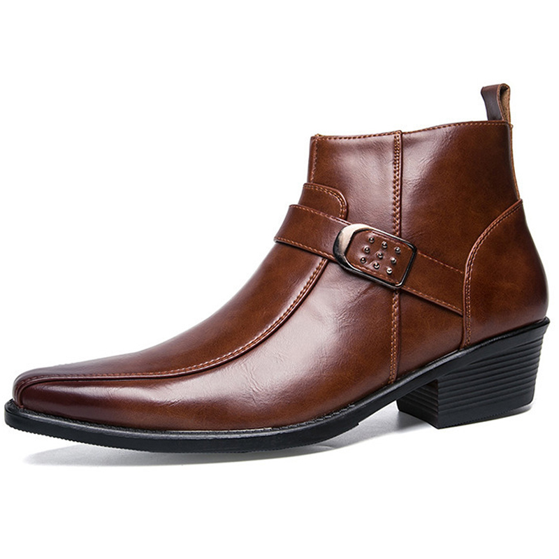 2026 New Men's Retro Cowboy Bo - Chelsea Boots Suede 评论和价格