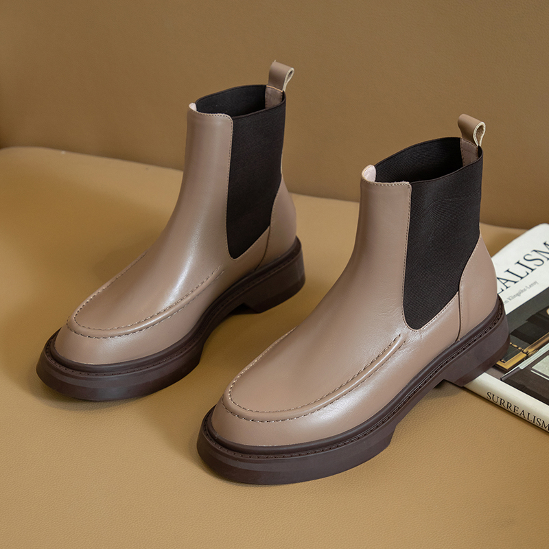 Hot Genuine Leather Women's Bo - Chelsea Boots Suede 评论和价格