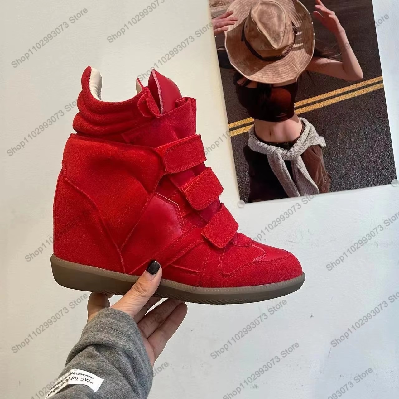 Women Hidden Wedge Heel High‑T - Casual Sneaker Low 评论和价格