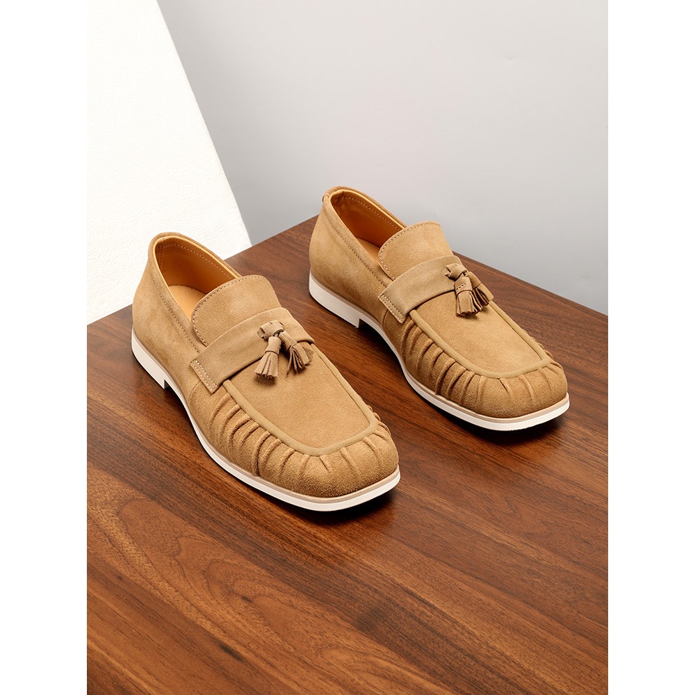 Genuine Leather Tassel Suede S - Men'S Shoes Drivers 评论和价格