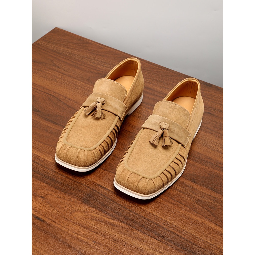 Genuine Leather Tassel Suede S - Men'S Shoes Drivers 评论和价格